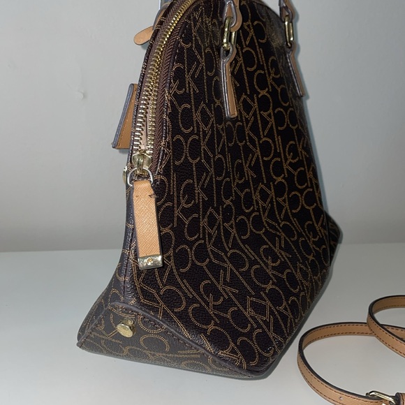 CK Signature Coated Canvas Dome Satchel - Picture 4 of 7